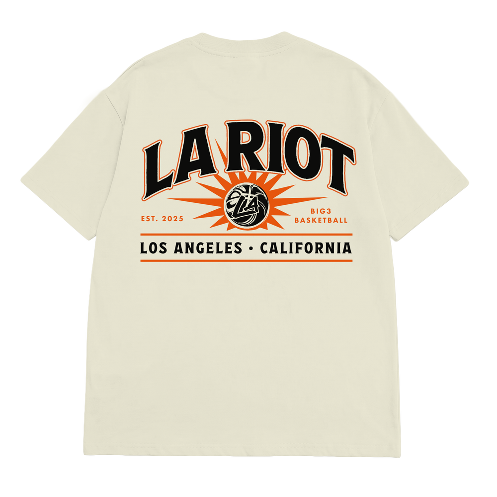 LA Riot Boxy Tee — Cream