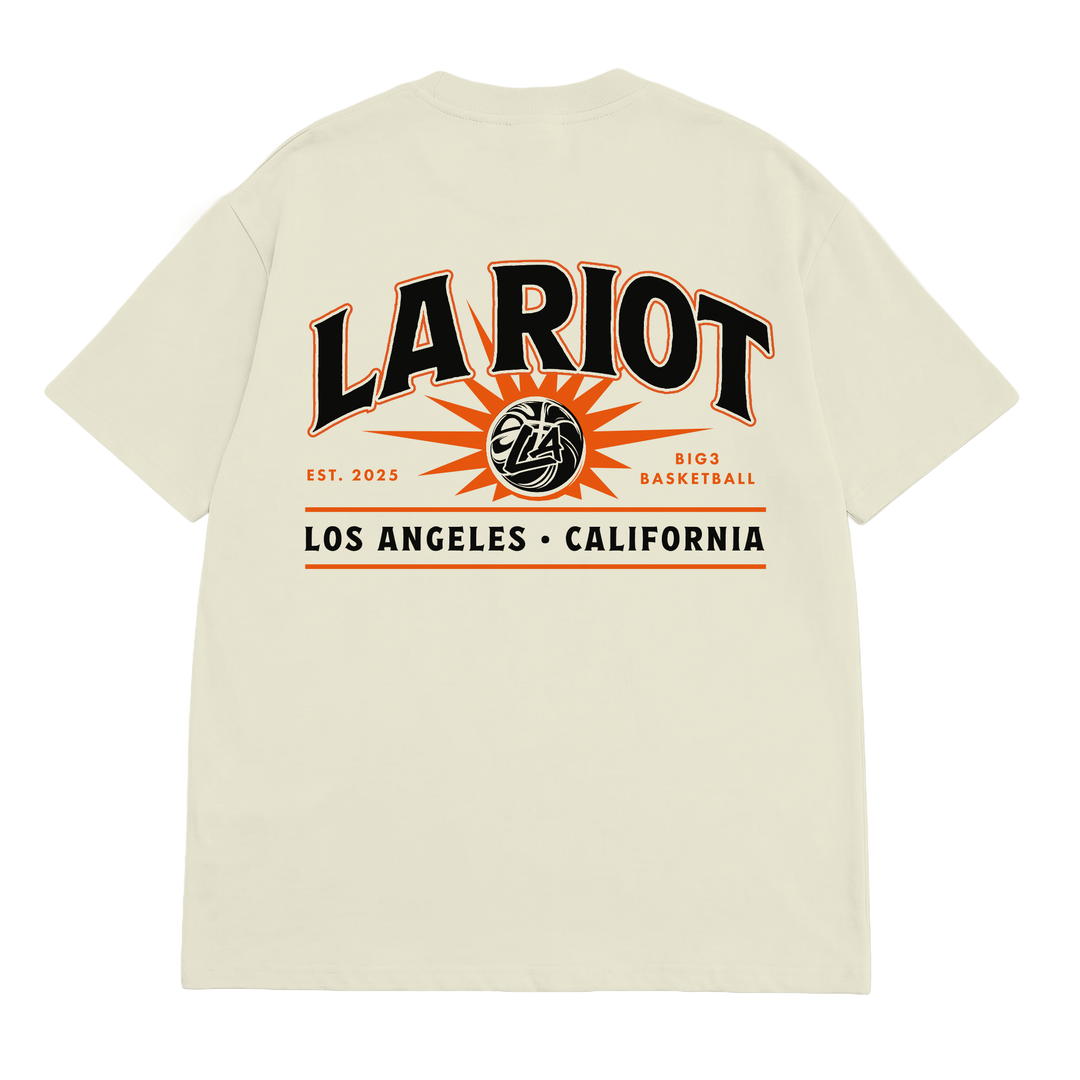 LA Riot Boxy Tee — Cream