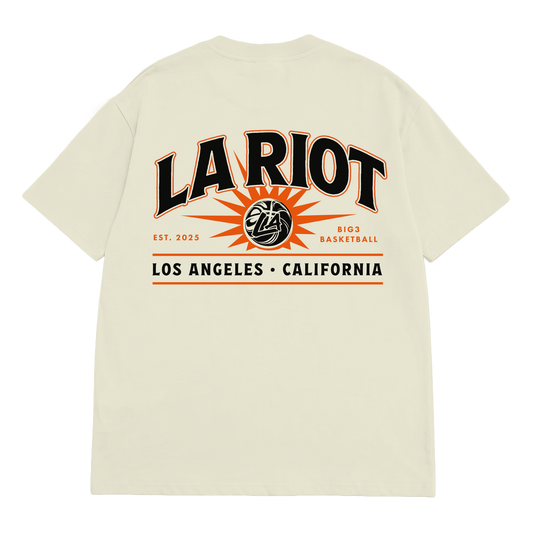 LA Riot Boxy Tee — Cream