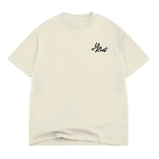 LA Riot Boxy Tee — Cream